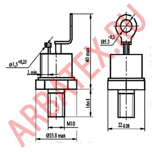 ТЗ142-80-10-7 тиристор фото 3