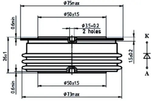 ДЛ153-1600-32 диод фото 2