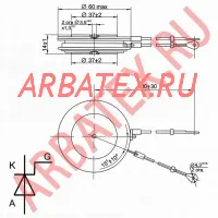 Т243-800-12 4K2 тиристор Т243-800-12 4K2 тиристор