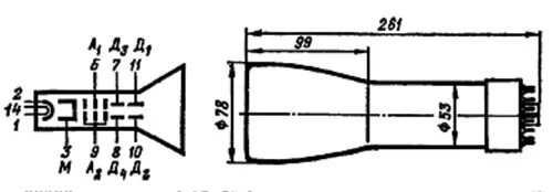 8ЛО29М трубка электронно-лучевая фото 2
