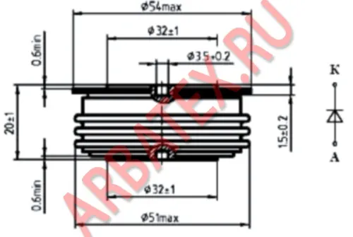 ДЛ133-500-9 диод фото 3